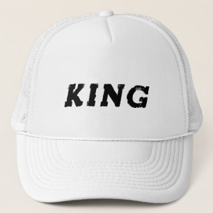 Personalisierter benutzerdefinierter King Text Whi Truckerkappe