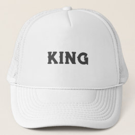 Personalisierter benutzerdefinierter King Text Whi Truckerkappe