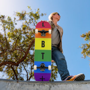 Personalisierter, benutzerdefinierter LGBTQ-Regenb Skateboard