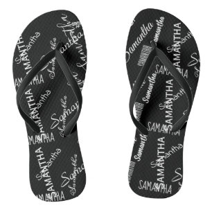 Personalisierter benutzerdefinierter Name Flip Flops
