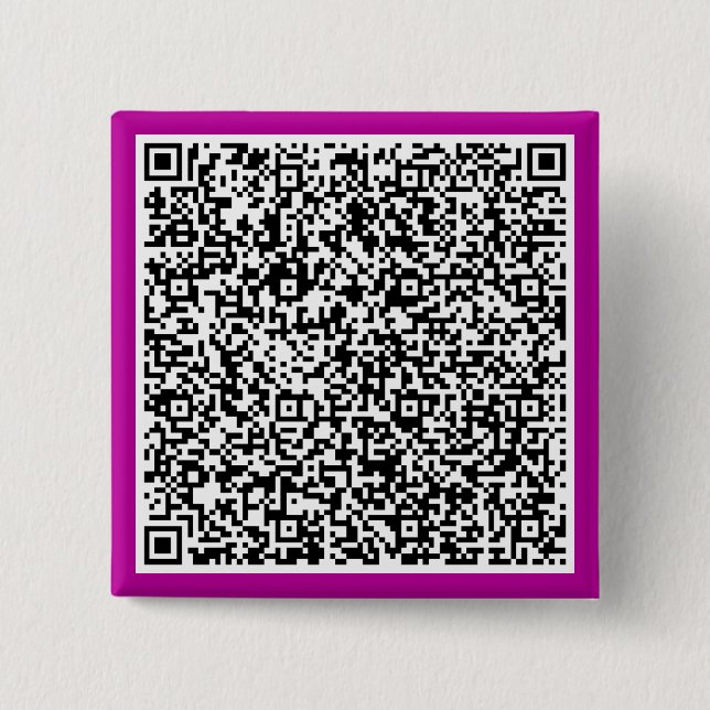 Personalisierter benutzerdefinierter QR-Code-Butto Button (Vorderseite)