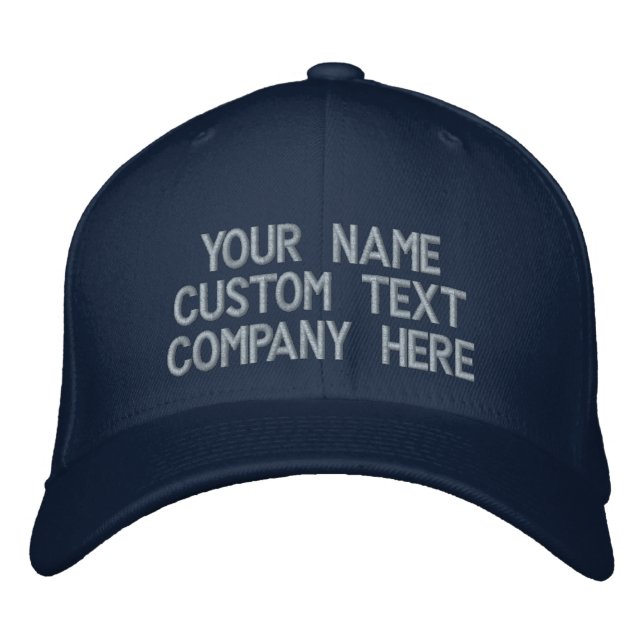 Personalisierter benutzerdefinierter Text, bestick Bestickte Baseballkappe (Vorderseite)