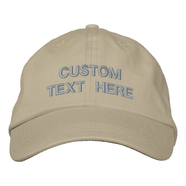 Personalisierter benutzerdefinierter Text, bestick Bestickte Baseballkappe (Vorderseite)