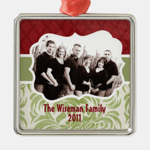 Personalisierter benutzerdefinierter Weihnachts-FO Silbernes Ornament
