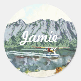Personalisierter Berg Runder Aufkleber