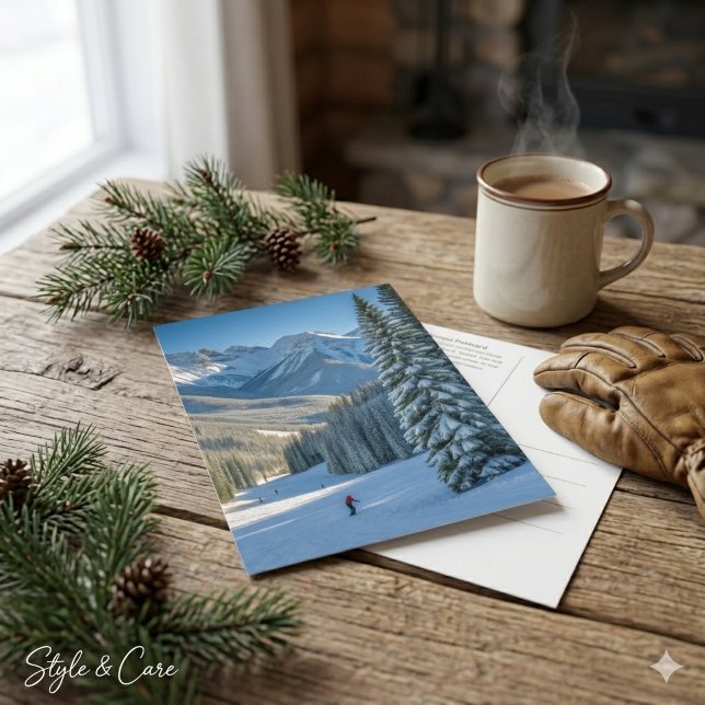 Personalisierter Bergblick auf das Aspen Ski Resor Postkarte (Personalized Aspen Ski Resort Mountain View Postcard)