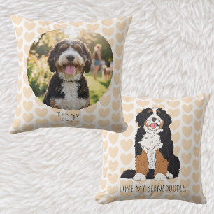 Personalisierter Bernedoodle-Fotogeschenk für Hund Kissen