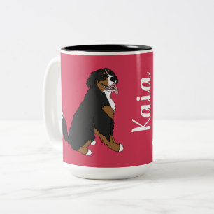Personalisierter Berner Berghund Zweifarbige Tasse