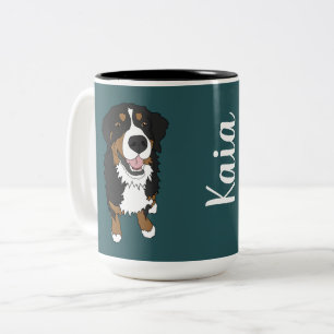 Personalisierter Berner Berghund   Zweifarbige Tasse