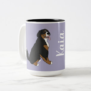 Personalisierter Berner Berghund Zweifarbige Tasse