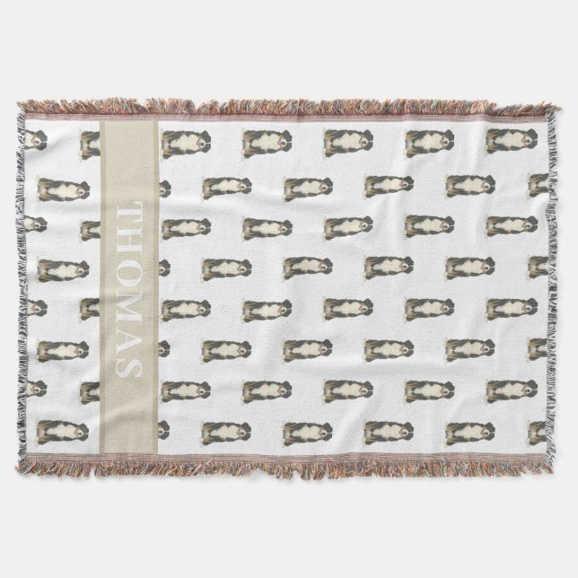 Personalisierter Berner Sennenhund  Decke (Vorderseite)