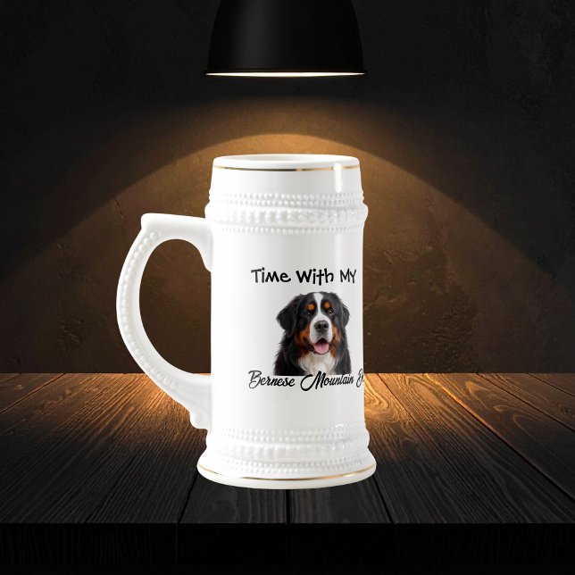 Personalisierter Bernhardiner Hund Bierglas (Add your Text and Dogs Photo)