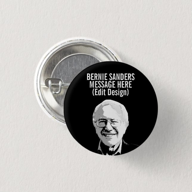 Personalisierter Bernie Sanders Button (Vorne & Hinten)