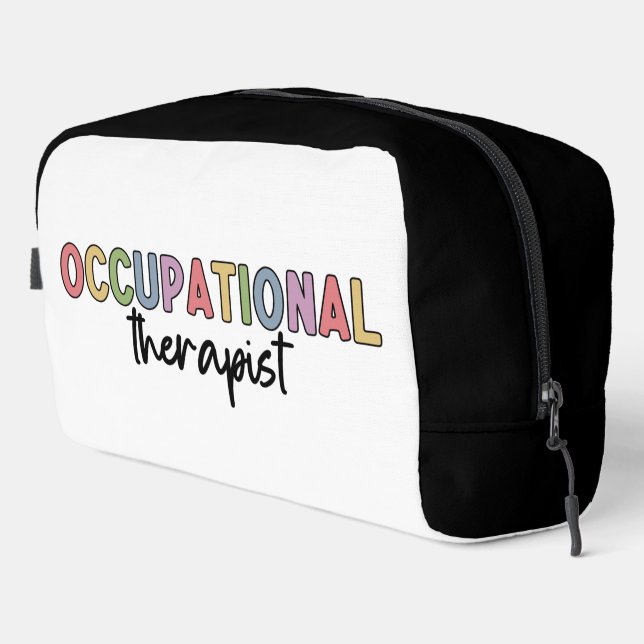 Personalisierter Berufstherapeut OT Geschenke Waschbeutel (Rechte Ecke)