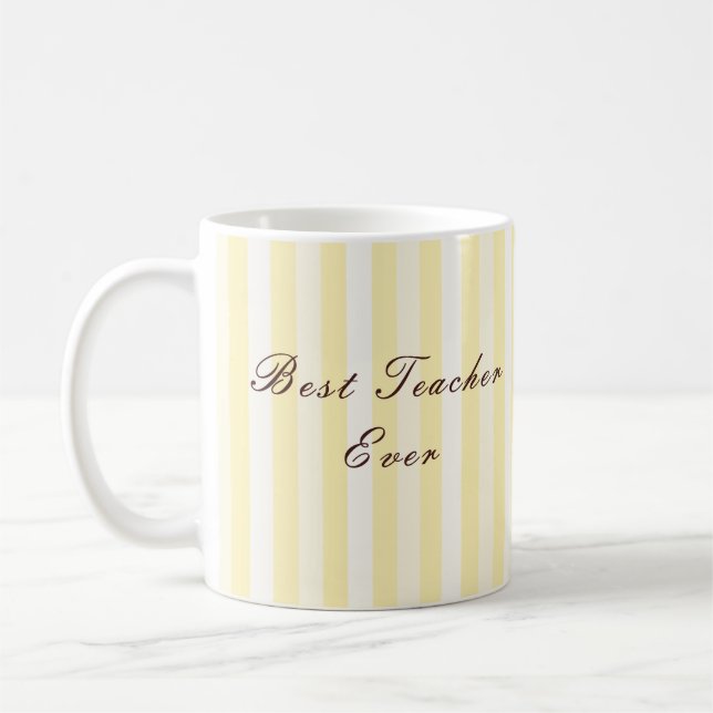 Personalisierter Beste Lehrerin aller Zeiten Beche Kaffeetasse (Links)