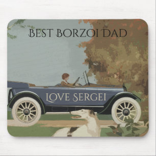 Personalisierter bester Borzoi-Vater Mousepad