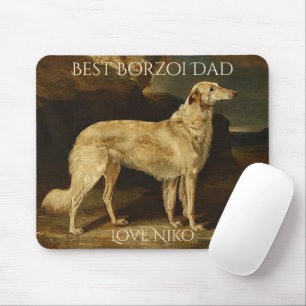 Personalisierter bester Borzoi-Vater Mousepad