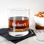 Personalisierter bester Bruder je Mit Monogramm<br><div class="desc">Einzigartiges Geschenk für Ihren Bruder,  dieser Whisky-Glass hat seinen Namen in einem großen,  fett weißen Schriftart und "Bester Bruder je" in schlichter,  moderner weißer Typografie.</div>