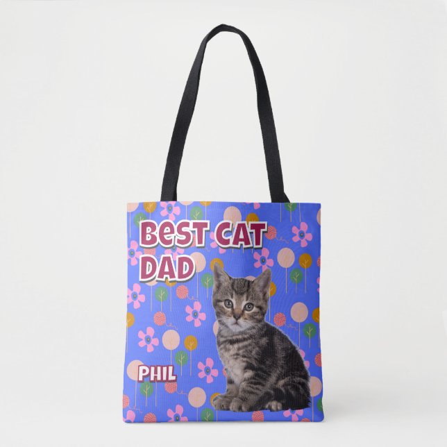 Personalisierter bester Cat Vater - Foto zum Mitta (Vorderseite)