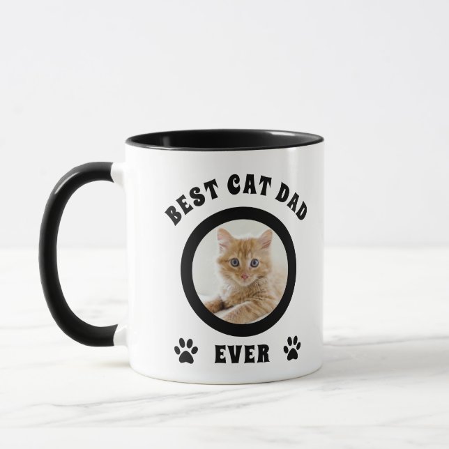 Personalisierter bester Cat Vater je benutzerdefin Tasse (Links)