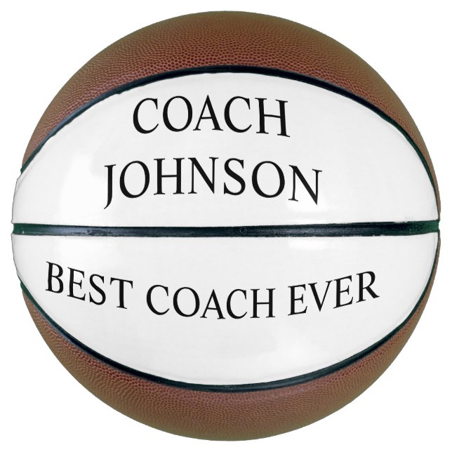 Personalisierter bester Coach je Basketball (Vorderseite)