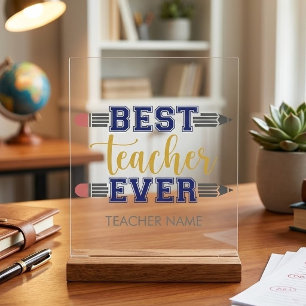 Personalisierter bester Lehrer je - individuelles Acrylschild