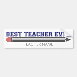 Personalisierter bester Lehrer je - individuelles  Autoaufkleber