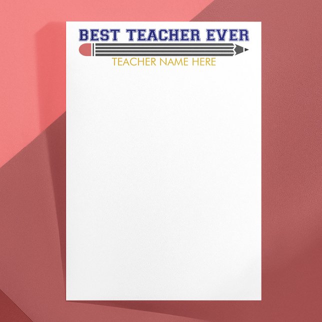Personalisierter bester Lehrer je - individuelles  Briefpapier (Von Creator hochgeladen)