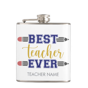 Personalisierter bester Lehrer je - individuelles  Flachmann