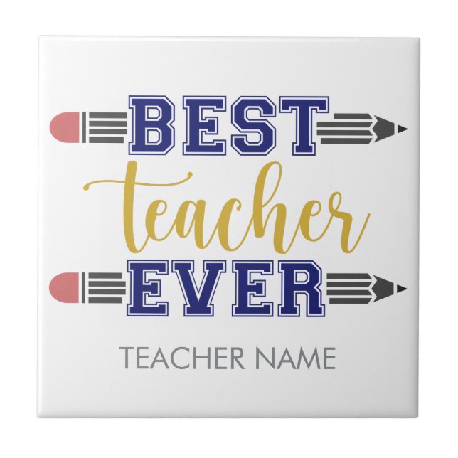 Personalisierter bester Lehrer je - individuelles  Fliese (Vorderseite)