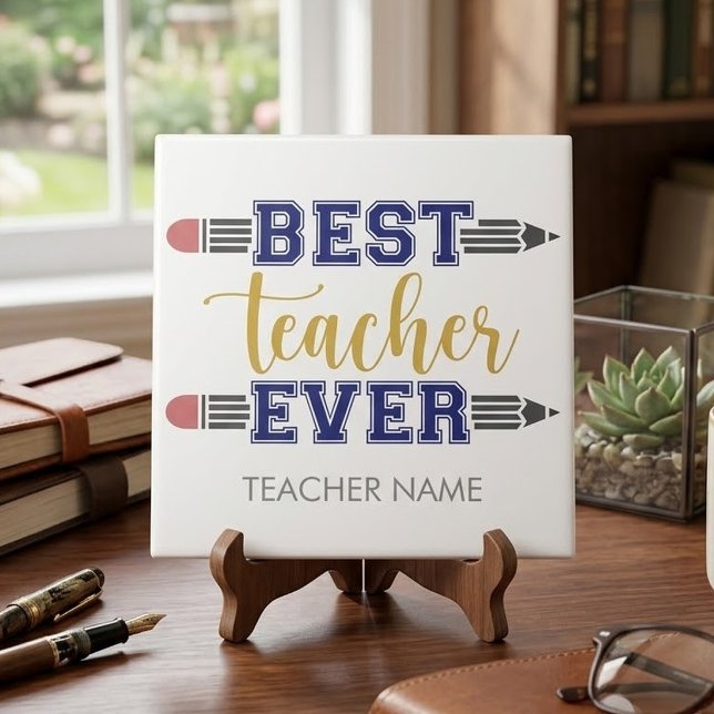 Personalisierter bester Lehrer je - individuelles  Fliese (Von Creator hochgeladen)