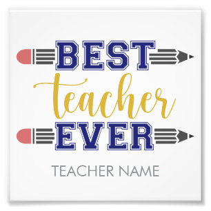 Personalisierter bester Lehrer je - individuelles  Fotodruck
