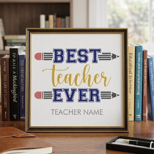 Personalisierter bester Lehrer je - individuelles Fotodruck