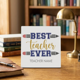 Personalisierter bester Lehrer je - individuelles Fotoplatte