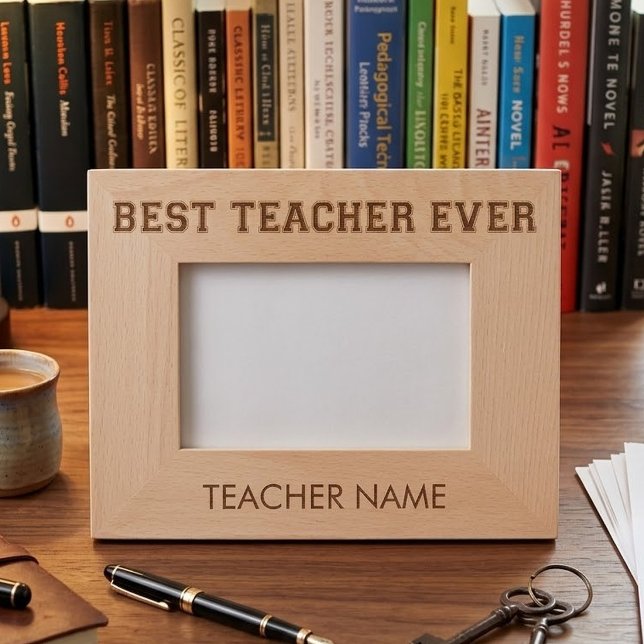 Personalisierter bester Lehrer je - individuelles  Geätzte Rahmen (Von Creator hochgeladen)