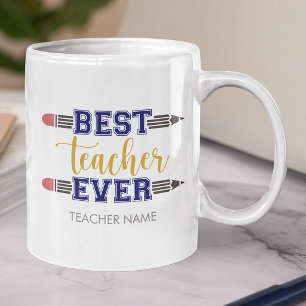 Personalisierter bester Lehrer je - individuelles Jumbo-Tasse