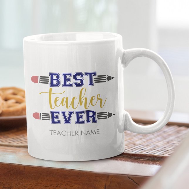 Personalisierter bester Lehrer je - individuelles  Kaffeetasse (Von Creator hochgeladen)