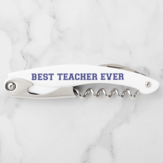Personalisierter bester Lehrer je - individuelles  Kellnermesser (Vorderseite)