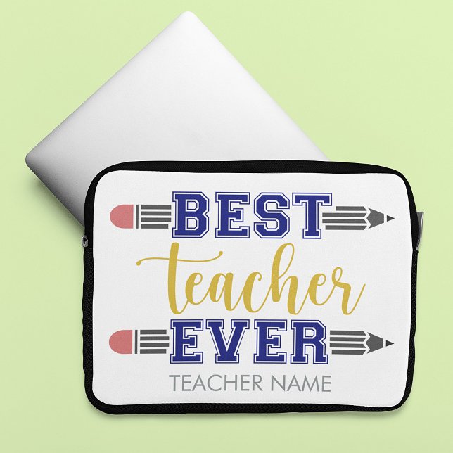 Personalisierter bester Lehrer je - individuelles  Laptopschutzhülle (Von Creator hochgeladen)