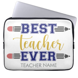 Personalisierter bester Lehrer je - individuelles  Laptopschutzhülle
