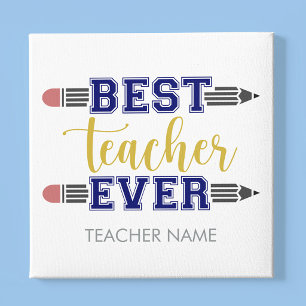 Personalisierter bester Lehrer je - individuelles  Leinwanddruck