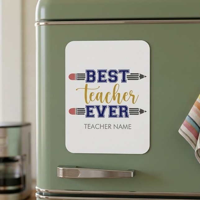 Personalisierter bester Lehrer je - individuelles  Magnet (Von Creator hochgeladen)