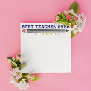 Personalisierter bester Lehrer je - individuelles Mitteilungskarte