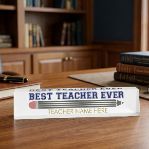 Personalisierter bester Lehrer je - individuelles Namensplakette