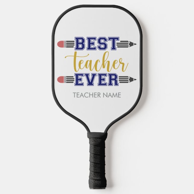 Personalisierter bester Lehrer je - individuelles  Pickleball Schläger (Vorderseite)