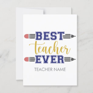Personalisierter bester Lehrer je - individuelles  Postkarte