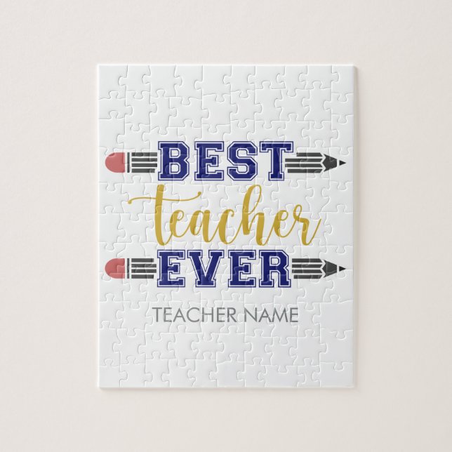 Personalisierter bester Lehrer je - individuelles  Puzzle (Vertikal)