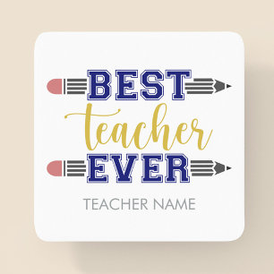 Personalisierter bester Lehrer je - individuelles  Rechteckiger Pappuntersetzer