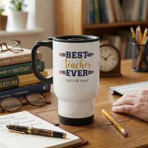 Personalisierter bester Lehrer je - individuelles Reisebecher