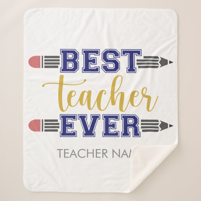 Personalisierter bester Lehrer je - individuelles  Sherpadecke (Vorderseite)